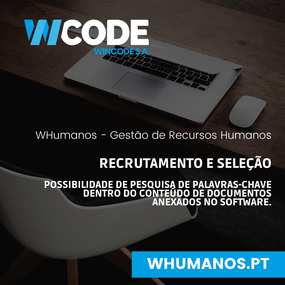 wincode's tweet image. Já é possível pesquisar Palavras-Chave dentro de documentos anexados no WHumanos - Software de Gestão de Recursos Humanos.

A Wincode, S.A. continuar a inovar de forma a facilitar o dia a dia das empresas de Recursos Humanos!

#whumanos #wincode #recrutamento #software