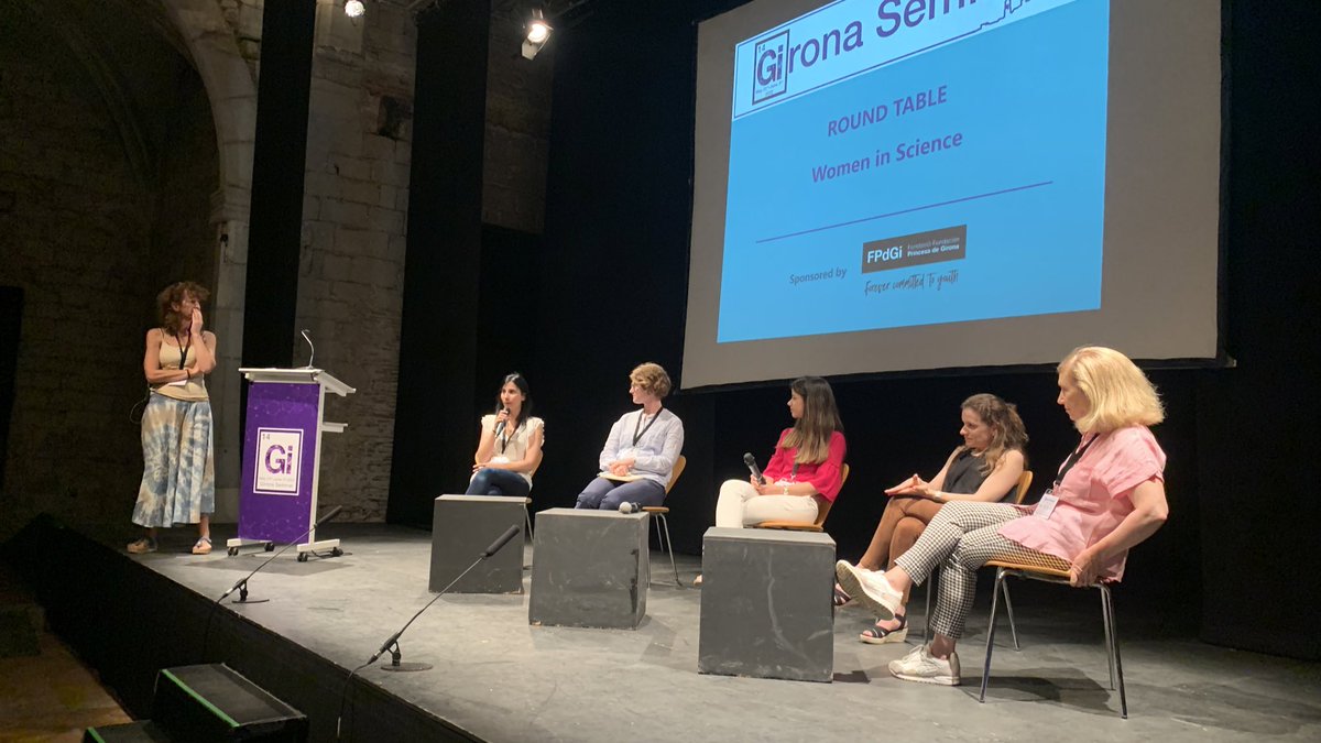 FPdGi's tweet photo. “Women in Science” 🔬
Interessant taula rodona al #GironaSeminar que se celebra a #Girona

Amb la intervenció de @silviaosu (#PremiFPdGi Recerca Científica 2016) https://t.co/2vqONHa1oW