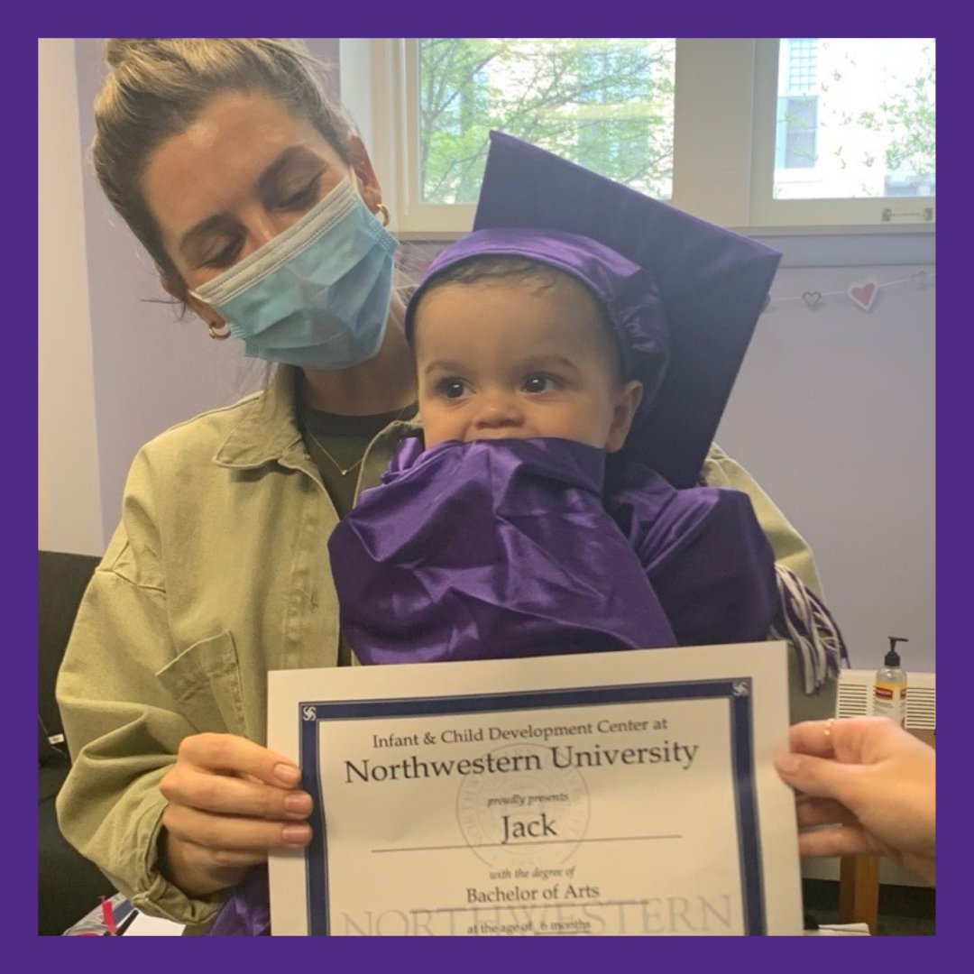 At only 6 months old Jack received his Bachelor's Degree in baby studies from Northwestern University.  Jack, you are a star and thank you! 🎓

If you would like to sign your baby up for a study please click the link below
bit.ly/ICDC_NU