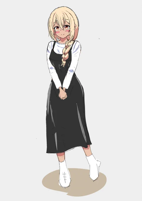 ついでにラフ止まりになった黒キャミワンピプリマ供養 