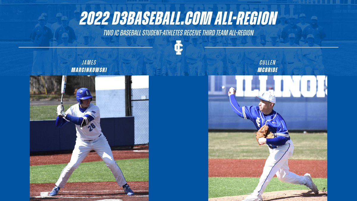 BB| Congratulations to IC baseball's James Marcinkowski and Cullen McBride on being named D3baseball.com Third Team All-Region for their efforts this season!! #GoBlueboys #ICAthletics
bit.ly/3mieP1H