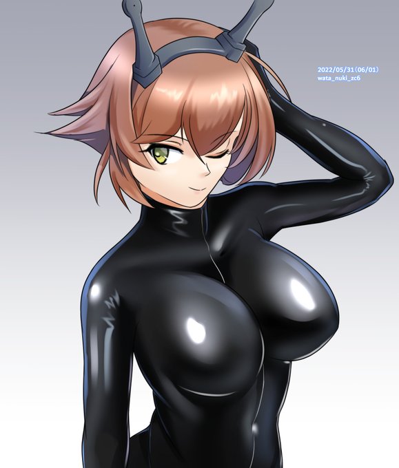 #艦これ版深夜の真剣お絵描き60分一本勝負
#艦これ版真剣お絵描き60分一本勝負_20220531 
#陸奥進水日 
+60分
陸奥で久々のワンドロ(?)ラバー 