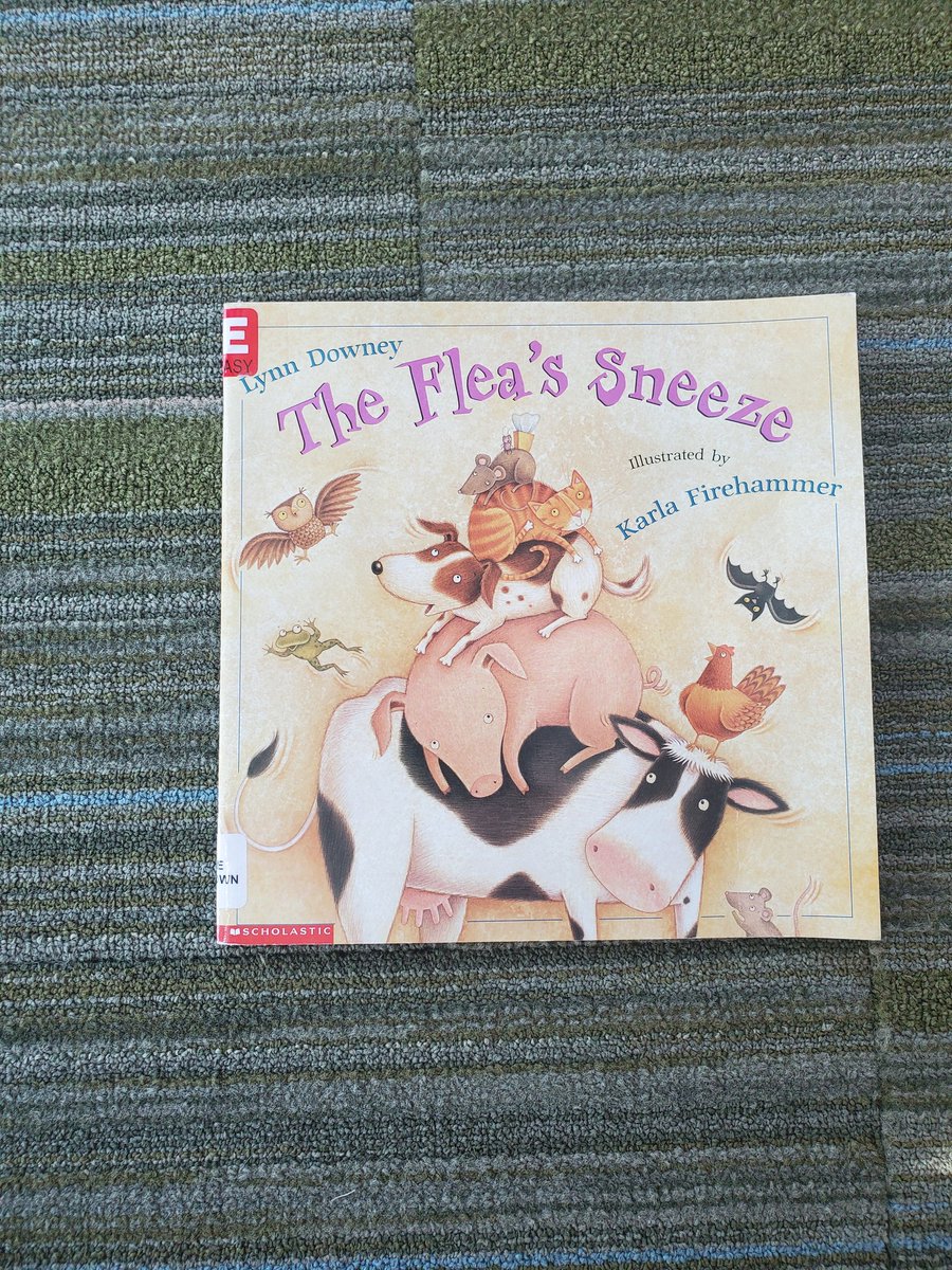 LibraryLadyTerr's tweet photo. Barnyard Tales #StoryTime
The Flea Sneezed written by Lynn Downey, illustrated by Karla Firehammer, published by @Scholastic 
Chuck's Truck by Peggy Perry Anderson, published by @HMHCo Mifflin Harcourt  

#HockessinLibrary #DELibraries #DestinationHockessin https://t.co/b6txiEaVkg