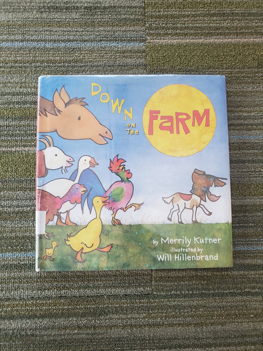 LibraryLadyTerr's tweet photo. Down on the Farm written by Merrily Kutner, illustrated by @WillHillenbrand, published by @HolidayHouseBks 
The Farmer in the Dell illustrated by Pam Adams, published by @ChildsPlayBooks
Take Home Activity - Gross Motor Farm Cards from @ModernPreschool https://t.co/YzPHwPQfY2