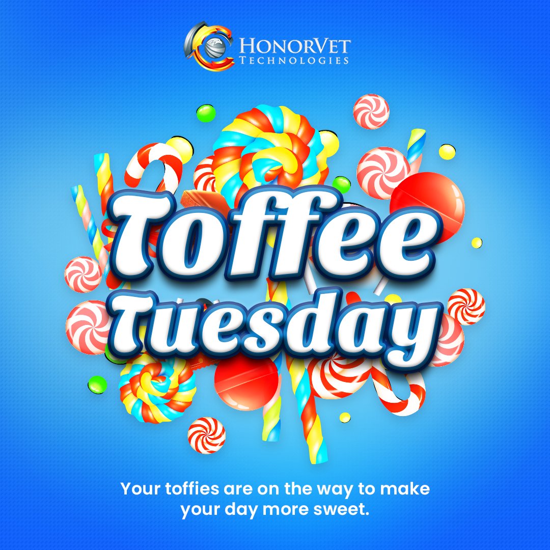 HonorvetI's tweet image. HonorVet Family wishes you a very Happy Toffee Tuesday!

How do you all spend your Tuesdays?

#HappyToffeeTuesday!

#HappyTuesdays #HappyFunAtWorkDay #toffeetuesday #commentforbetterreach #like #comment #thankyou #honorvettechnologiesindia