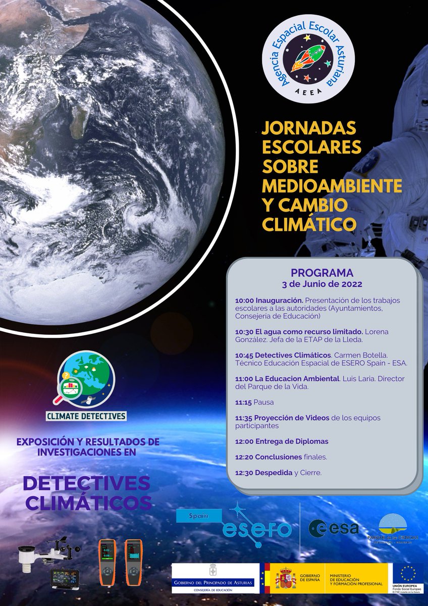Ultimando nuestro "Congreso" escolar con <a href="/cpllaranes/">C.P. Llaranes</a> <a href="/CPMarceloGago/">CP Marcelo Gago</a> <a href="/ColegioGauzon/">Colegio Público Castillo de Gauzón Raíces</a> con la exposición de trabajos y entrega de diplomas en #climatedetectives , #UnaSolaTierra Día Mundial del Medioambiente. <a href="/EseroSp/">ESERO Spain</a> <a href="/ESA__Education/">ESA Education</a> <a href="/esa_es/">ESA España</a> <a href="/DavidArtimeEdu/">David Artime García</a> <a href="/educastur/">Consejería de Educación</a> <a href="/cpravilesocci/">CPR Avilés Occidente</a>