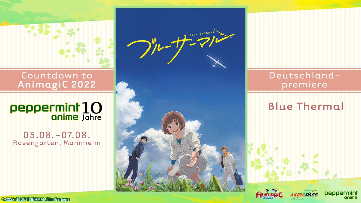 AKIBAPASS's tweet photo. #Deutschlandpremiere #BlueThermal #AnimagiC2022 #AKIBAPASSFESTIVAL #peppermintanime #10Jahre #CountdowToAnimagiC https://t.co/tS1arFrmN2