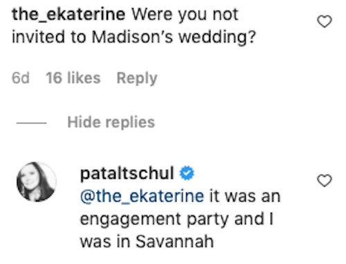 BrightlyAgain's tweet photo. 'Southern Charm' Star Patricia Altschul Explains Why She Didn't Attend Madison LeCroy and Brett Randle's Engagement Party, Says Season 8 is "Going to Be a Good One" #SouthernCharm #PatriciaAltschul #MadisonLeCroy #BrettRandle https://t.co/qtMNfPaEvv https://t.co/XFu0BtAcZE
