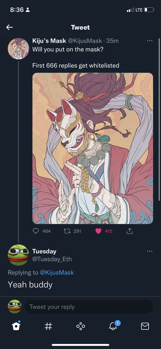 Tuesday_Eth's tweet photo. @KijusMask Lfg https://t.co/zp3IS1EJ71