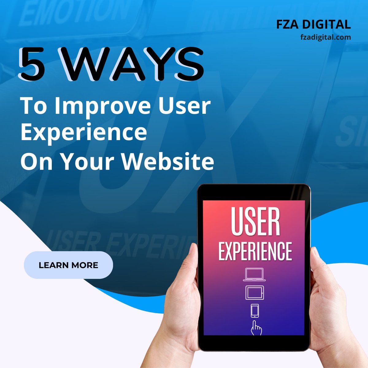 Your website is your salesman 24/7, and as such, could be your most powerful asset and a centerpiece of your marketing efforts. 

Let's discuss some effective ways to improve your user experience and design in this article. Check it out now!
fzadigital.com/five-ways-to-i…