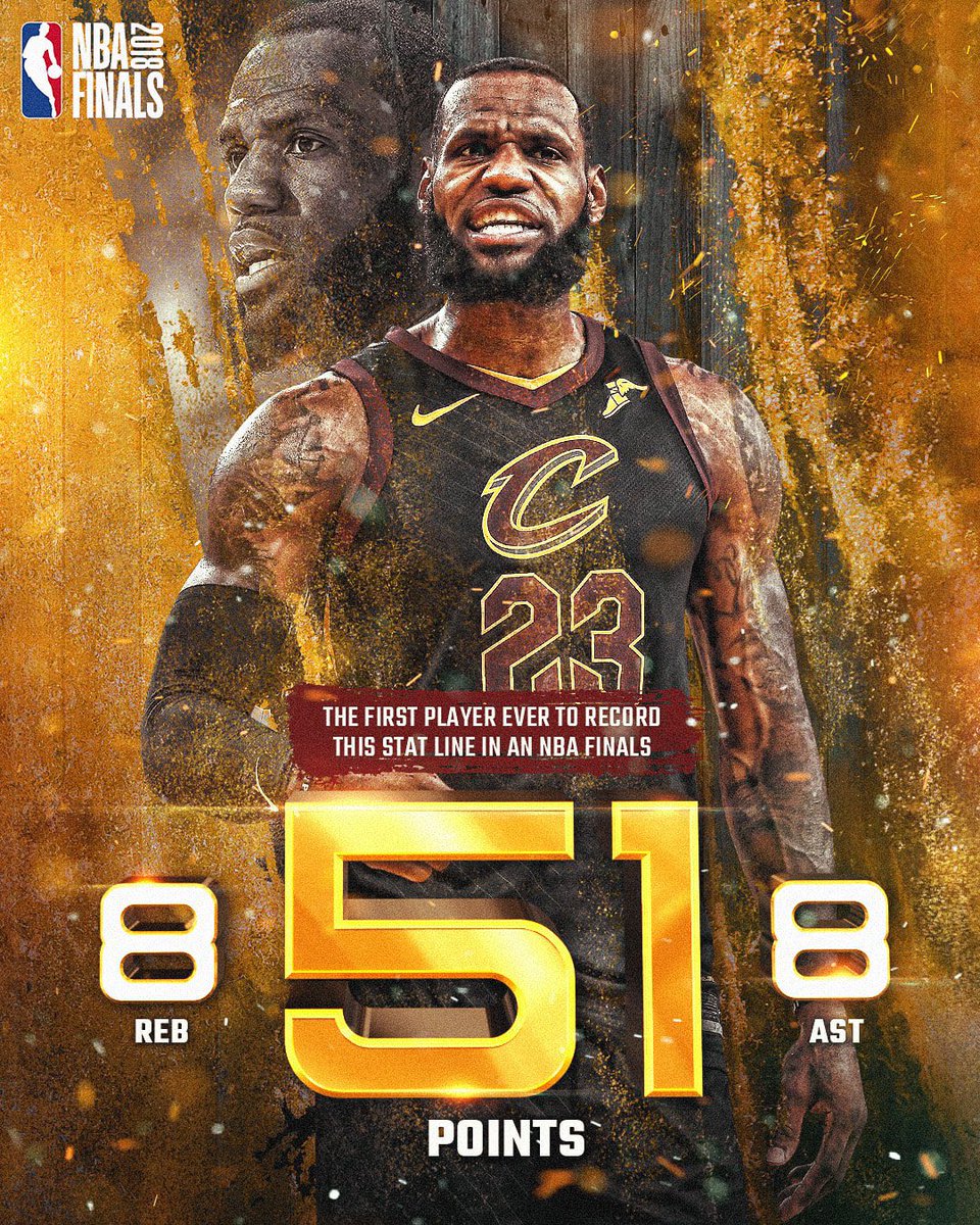 PolymarketHoops's tweet photo. LeBron James has been pretty good on this day in history:

2007:                     2018:
48 Points               51 Points
9 Rebounds           8 Rebounds
7 Assists                8 Assists
55% FG                  59% FG
25 straight pts      Responsible for 70pt https://t.co/QTJHFsw0IY