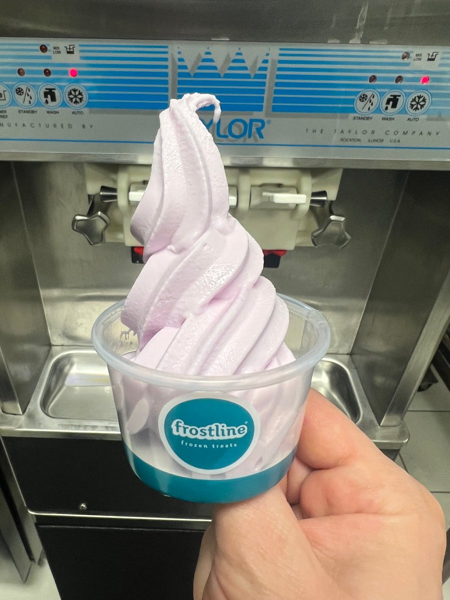 It's time to cool off. Try Frostline new soft serve flavors, Birthday Cake or Cotton Candy. #softserve #newflavors