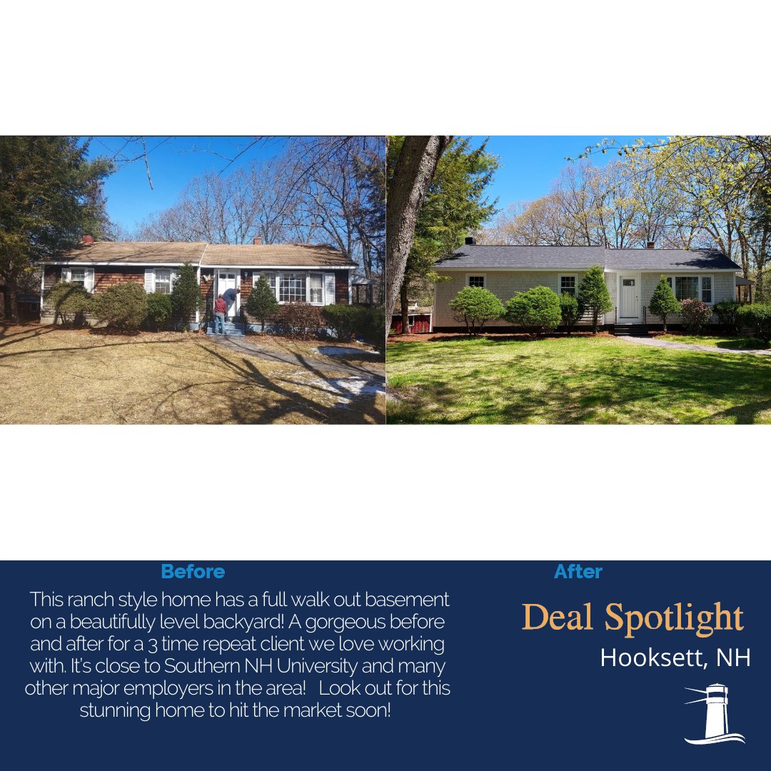 GrandCoast's tweet photo. Our #DealSpotlight : This 3 time repeat borrower is on a roll! 🎉
A ranch style home 10 minutes outside Manchester, located in Hooksett! It’s close to Southern NH University and many other major employers in the area! We are so proud of our team’s success with their client🥳 https://t.co/27kV6OpYsg