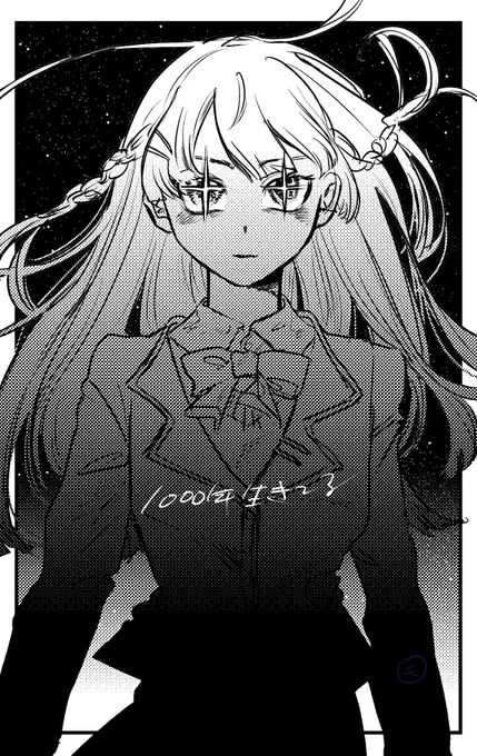 トーンが得意なのでトーンでも描いた 