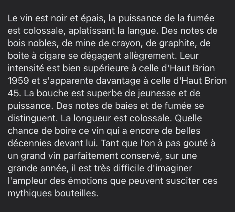 Château #LaMissionHautBrion 1950
99++/100 by #WineMasson