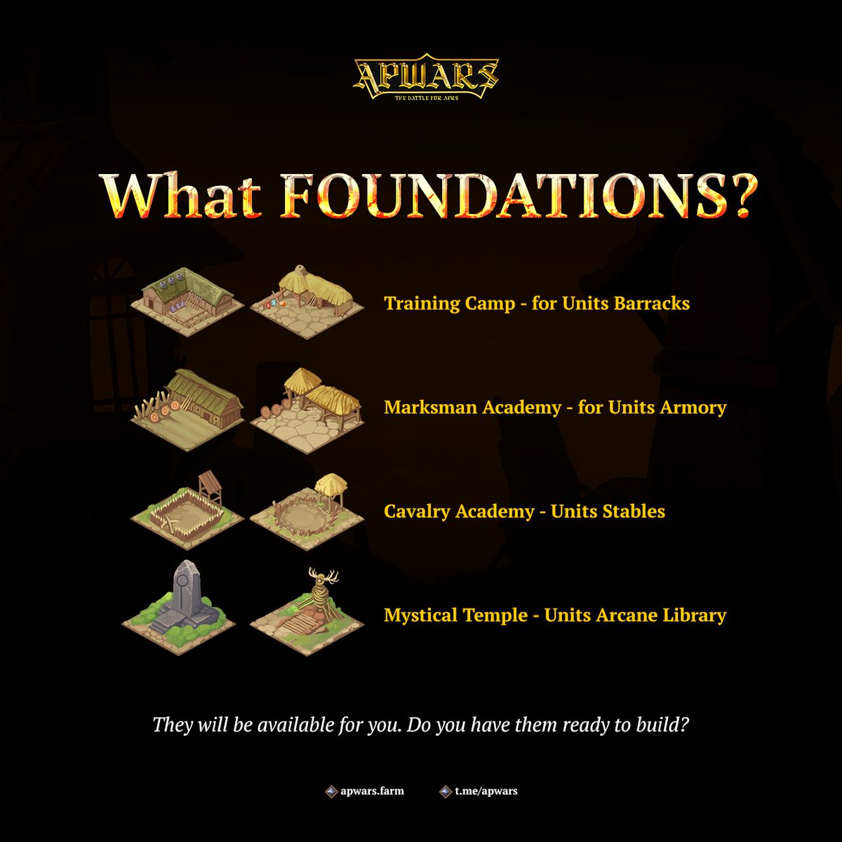 apwars's tweet photo. Corps or Degens?
Whatever your choice, build more to improve your chances of glory π₯π€©
COMING NEXT.
π Go to: https://t.co/O6MAPmOg47
#apwars #arcadia #foundations #RPG #cryptogaming https://t.co/CEamfFQupr