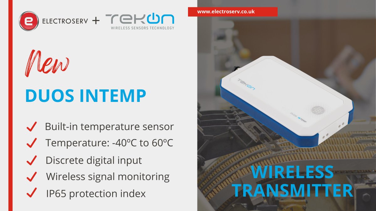 Electr0serv's tweet photo. Tekon Electronics DUOS InSensors keep the monitoring reliability and provide a cleaner design! Tekon Electronics are exhibiting this week at the #hannovermesse, visit them at Hall 9, stand E31for product demos.  Tekon products can be found in our e-shop at https://t.co/1CR86VFplQ https://t.co/8smdxP10Fz