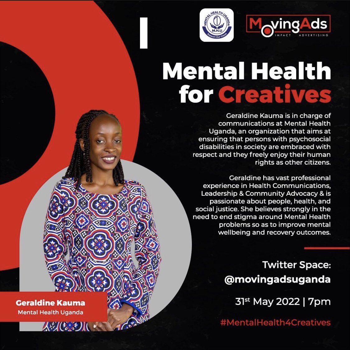 256LizATalks's tweet photo. Join us as we unpack the intricacies of Mental Health Challenges that are pertinent to the Creative industry &amp; how they can be identified, traversed &amp; overcome https://t.co/Cuh3bNcrUu