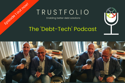 TrustfolioLtd's tweet photo. 1st episode of our NEW '#debt-tech' podcast out now! Hosts Lee Usher and Peter Wallwork are joined by Craig Simmons of @MoneyPensionsUK to discuss the pros/cons of utilising #fintech to support those in #financialdifficulty with a focus on #debtadvice: https://t.co/mtIPUOb0Ir https://t.co/dQj6GLUEB0