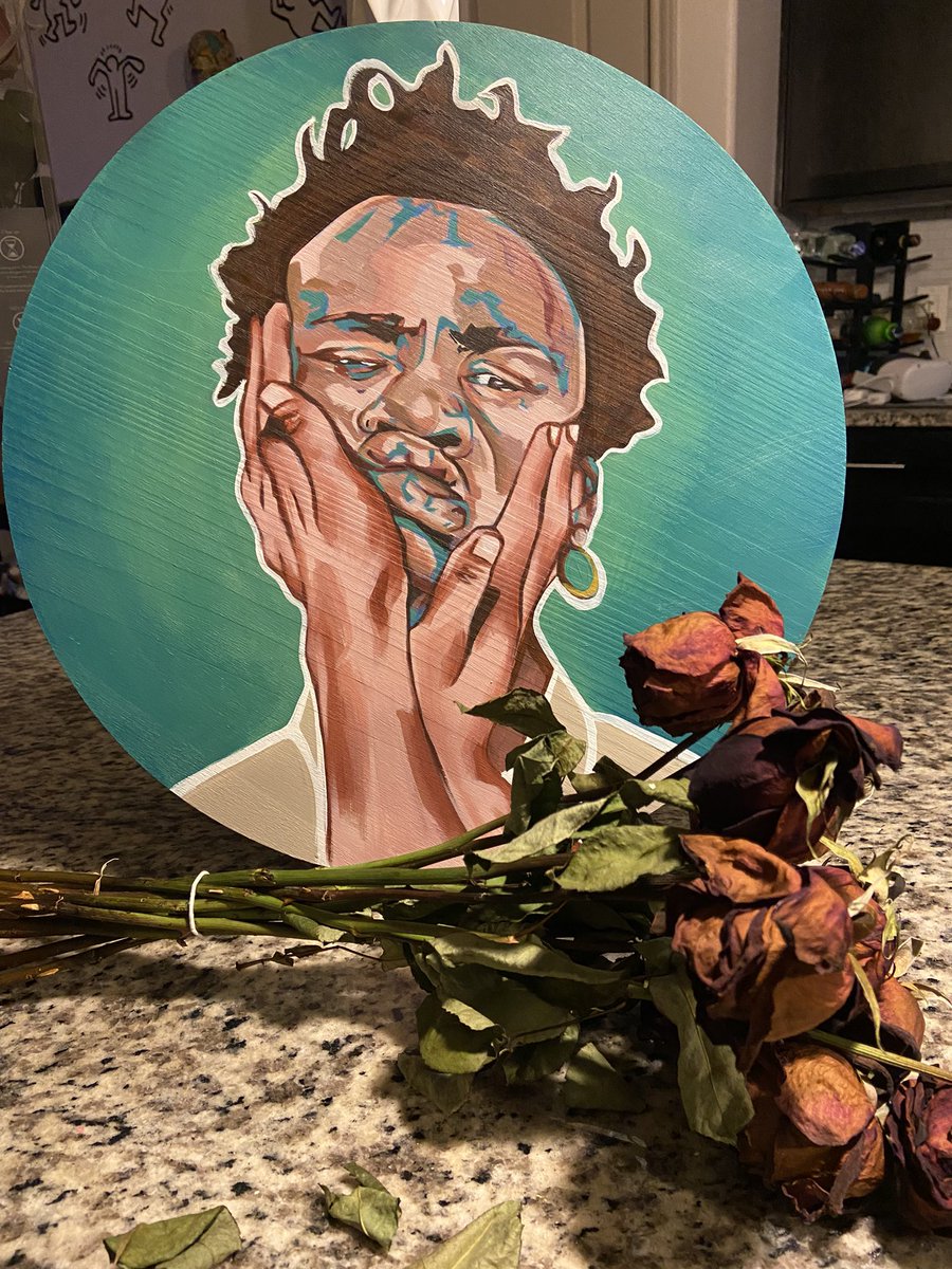 ditamontana's tweet image. Wilted flowers 15” wood tabletop. Available at DitaMontana.com 🥀