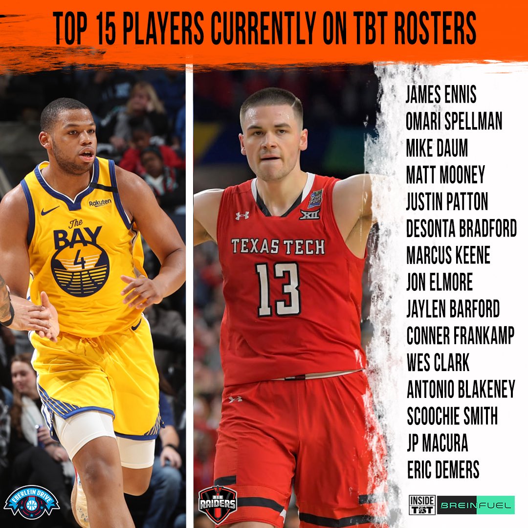TOP 15 PLAYERS CURRENTLY ON <a href="/thetournament/">TBT</a> ROSTERS‼️🏀🔥

Who did we miss????