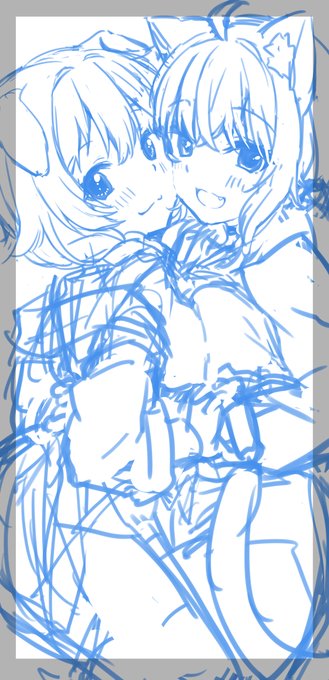 ホロメン壁紙その8のラフ
こっから調整頑張ります 