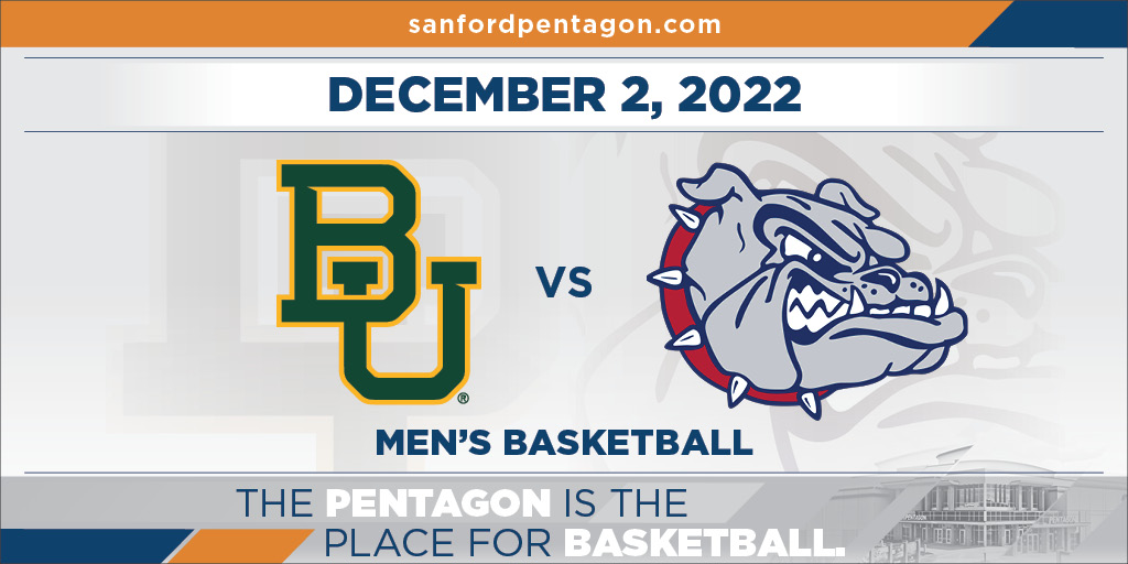 sanford_complex's tweet photo. JUST IN: Gonzaga to face Baylor at the Sanford Pentagon in a rematch of the 2021 @NCAA Division I Men's National Championship game. This will be the 7th meeting between the teams.

@ZagMBB 
@BaylorMBB 

Read more about the upcoming game: https://t.co/oQtVg4rFJU 

#SanfordSports https://t.co/OUAiZGsGwj