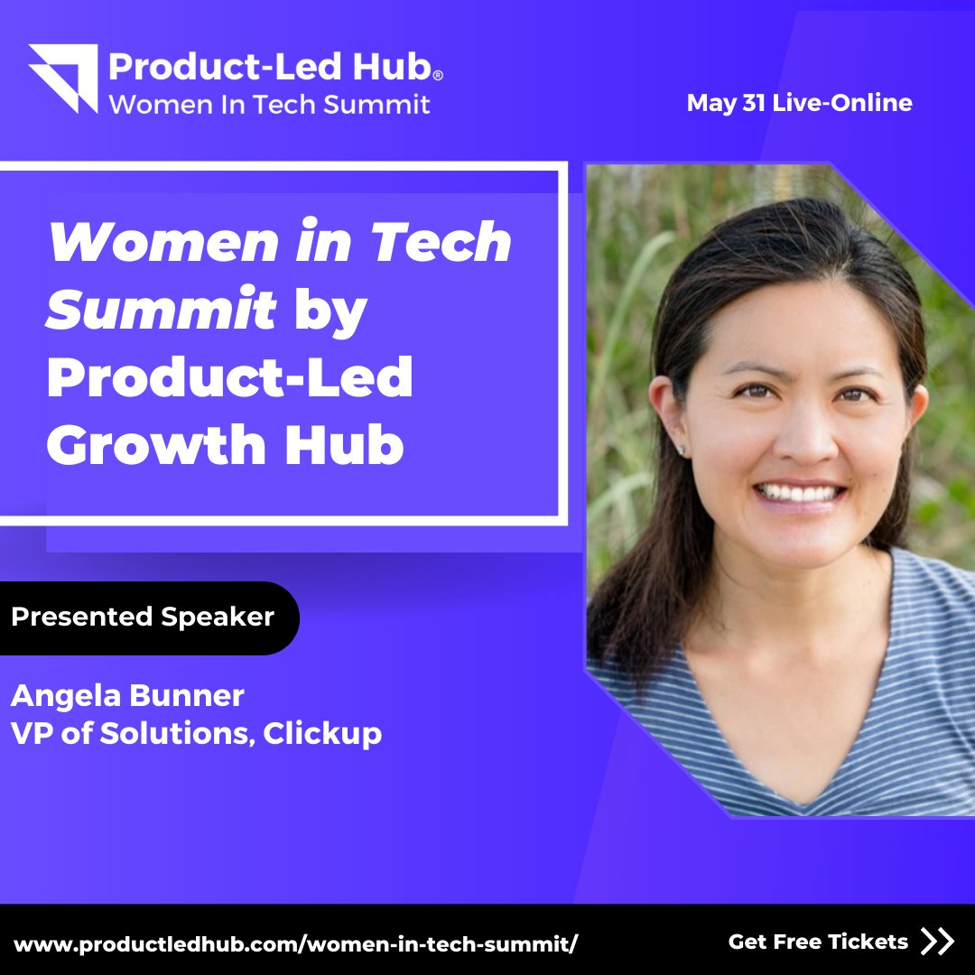 ClickUp (@clickup) on Twitter photo T-minus 30 mins before our VP of Solutions, <a href="/angela_bunner/">Angela Bunner</a>, takes the (virtual) stage at <a href="/productledhub/">Product-Led Growth Hub</a>'s #WomenInTech Summit! Join her panel FOR FREE at 9:30am PT to hear how ClickUp creates an inclusive & collaborative culture.💜
bit.ly/3lJKLf6 T-minus 30 mins before our VP of Solutions, <a href="/angela_bunner/">Angela Bunner</a>, takes the (virtual) stage at <a href="/productledhub/">Product-Led Growth Hub</a>'s #WomenInTech Summit! Join her panel FOR FREE at 9:30am PT to hear how ClickUp creates an inclusive & collaborative culture.💜
bit.ly/3lJKLf6