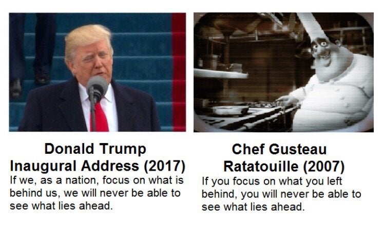 CameronBongart's tweet photo. If you're going to name a food, you should give it a name that sounds delicious. Ratatouille does not sound delicious. It sounds like 'rat' and 'patootie'. Rat patootie, which does not sound delicious. https://t.co/mXVWwRrg99