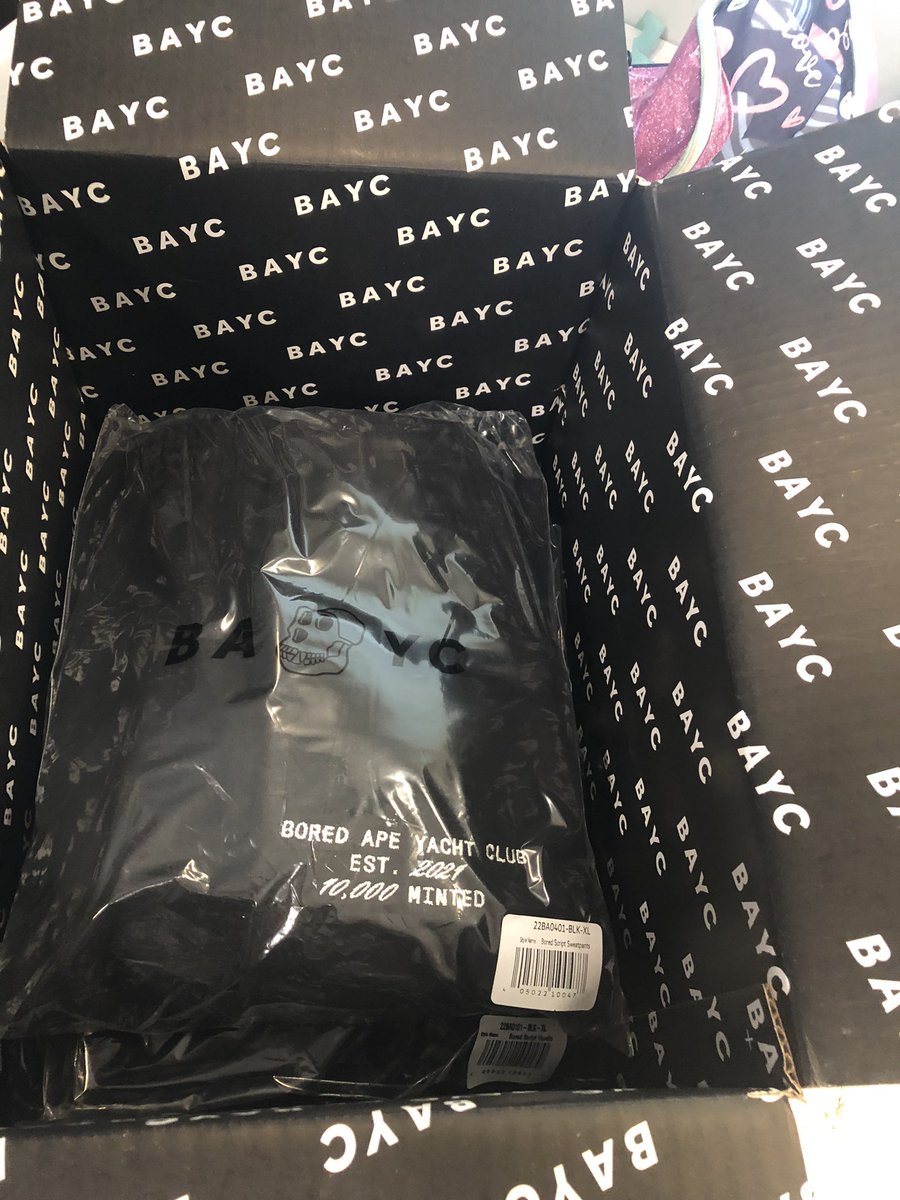 StonedBAYCApe's tweet photo. Lets goooo @BoredApeYC  Merch first shipment has arrived!!! https://t.co/x51uaIKwaa