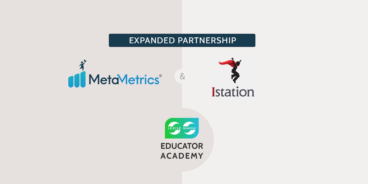 MetaMetrics_Inc's tweet photo. @Istationed is now the exclusive reseller of our Lexile and Quantile Educator Academy for districts and schools.
https://t.co/QDMC6F3uAx https://t.co/804TYiRHtV