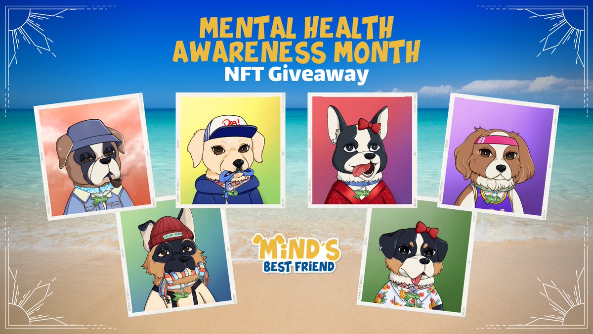 MindsBF's tweet photo. If you are looking for a #NFTCommunity &amp; project that will help improve your #mentalhealth &amp; wellness, look no further.

12 Hour #NFTGiveaway
🐶 Follow @MindsBF 
🐶 Like &amp; RT
🐶 Tag 3 Friends

6 winners will be selected &amp; receive their very own emotional support pup on mint day! https://t.co/2vsmqJLWHg