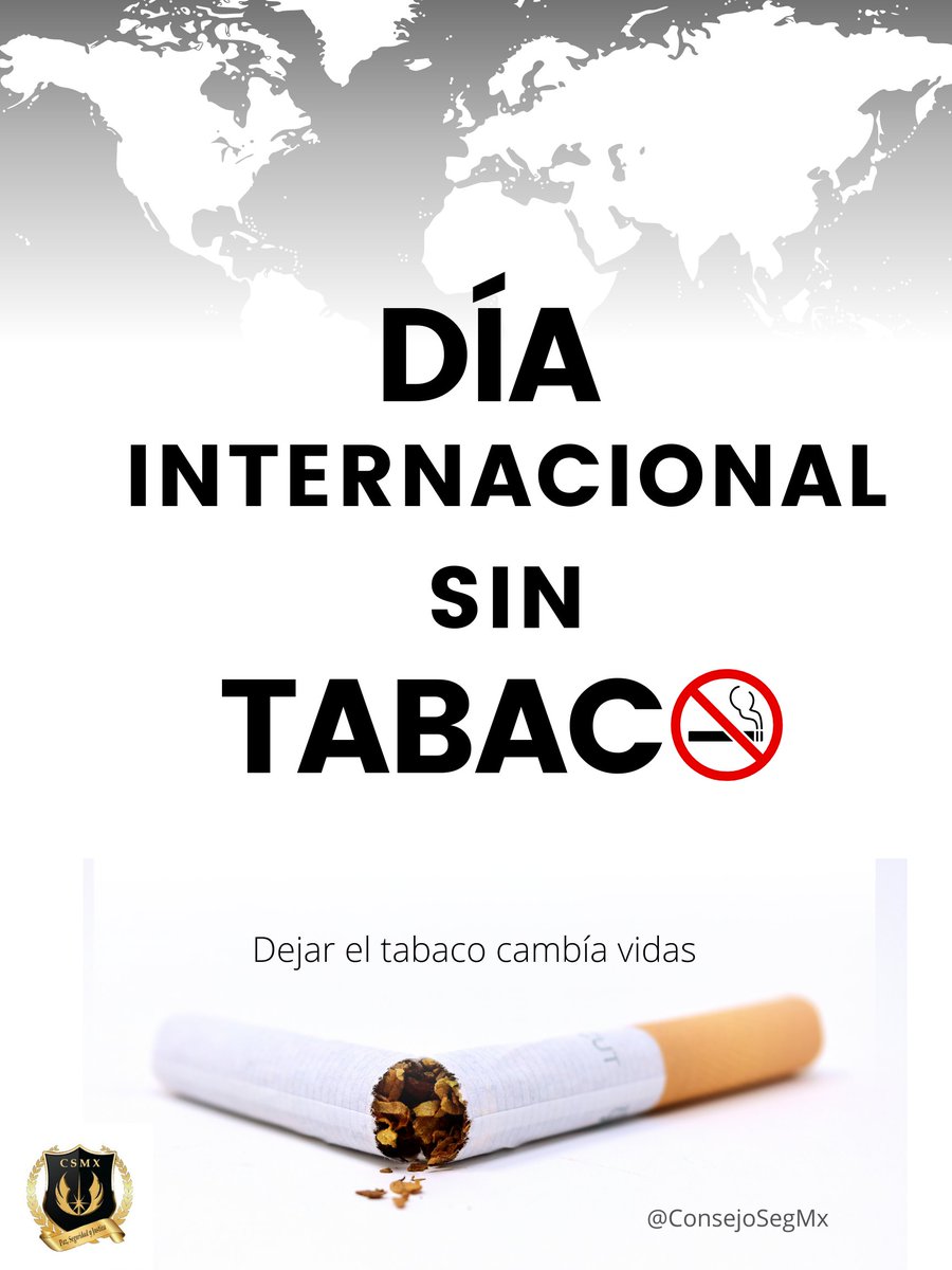 El Consejo de Seguridad se une a la lucha contra el tabaco. 
Miles de personas mueren al año debido al consumo del cigarro, es momento de dejarlo y cambiar tu vida.

#DiaMundialSinTabaco #PorUnMéxicoMásSeguro