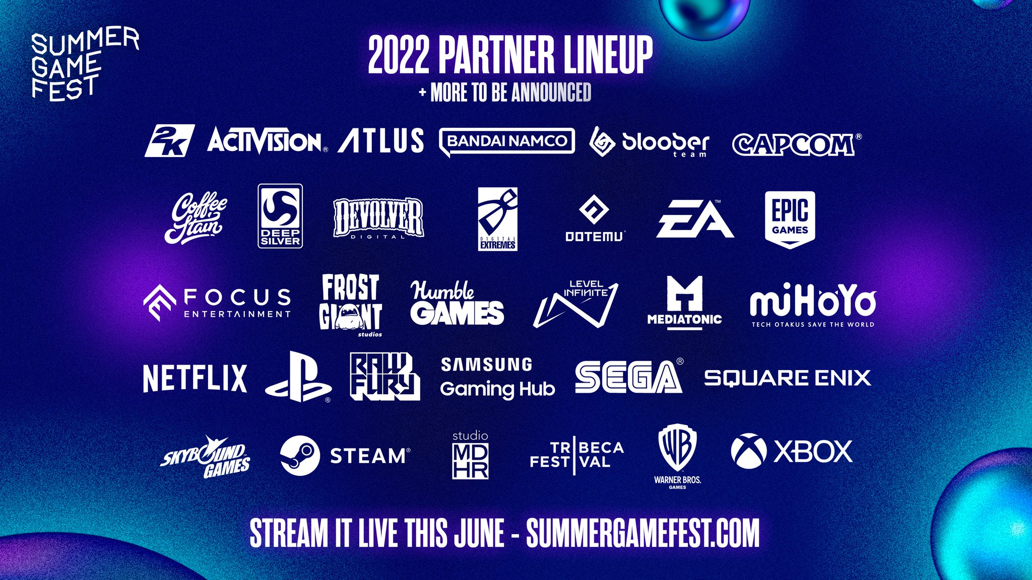 Summer Game Fest on Twitter "Here's a look at more than 30 partners