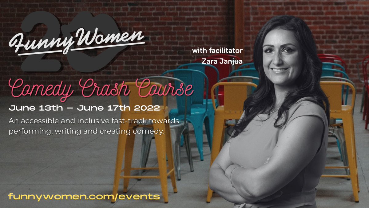 funnywomen's tweet photo. Join us from Monday 19th June to Friday 17th June for our #ComedyCrashCourse with @TVZaraJ! 💜
Book your place: https://t.co/KrB8XBqp8Z https://t.co/J3grmXythM