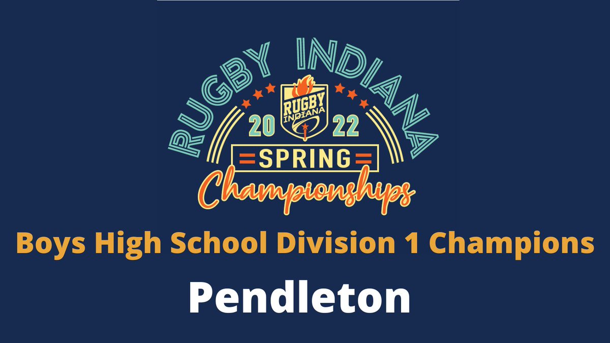 RugbyIndiana's tweet photo. Congratulations Boys High School Division 1  Season Champions - Pendleton. https://t.co/8M2uyAkH2F