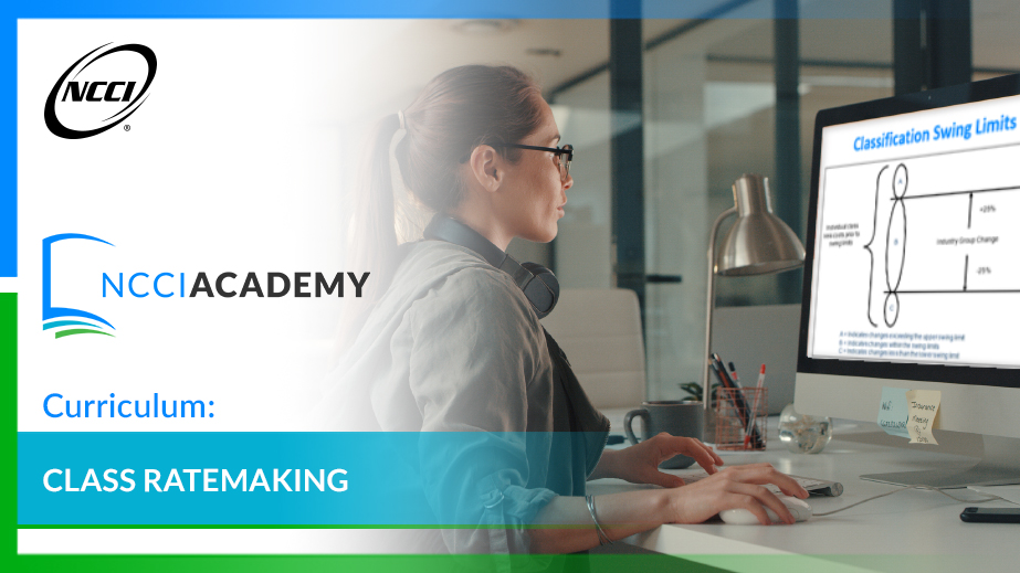 NCCI's tweet photo. #NCCIAcademy’s Class Ratemaking curriculum consists of four courses that introduce class ratemaking, describe the data used, review the pure premium approaches, and more. https://t.co/d4brXddfLW #workerscomp #Carriers #Regulators https://t.co/LzldR4qEP3
