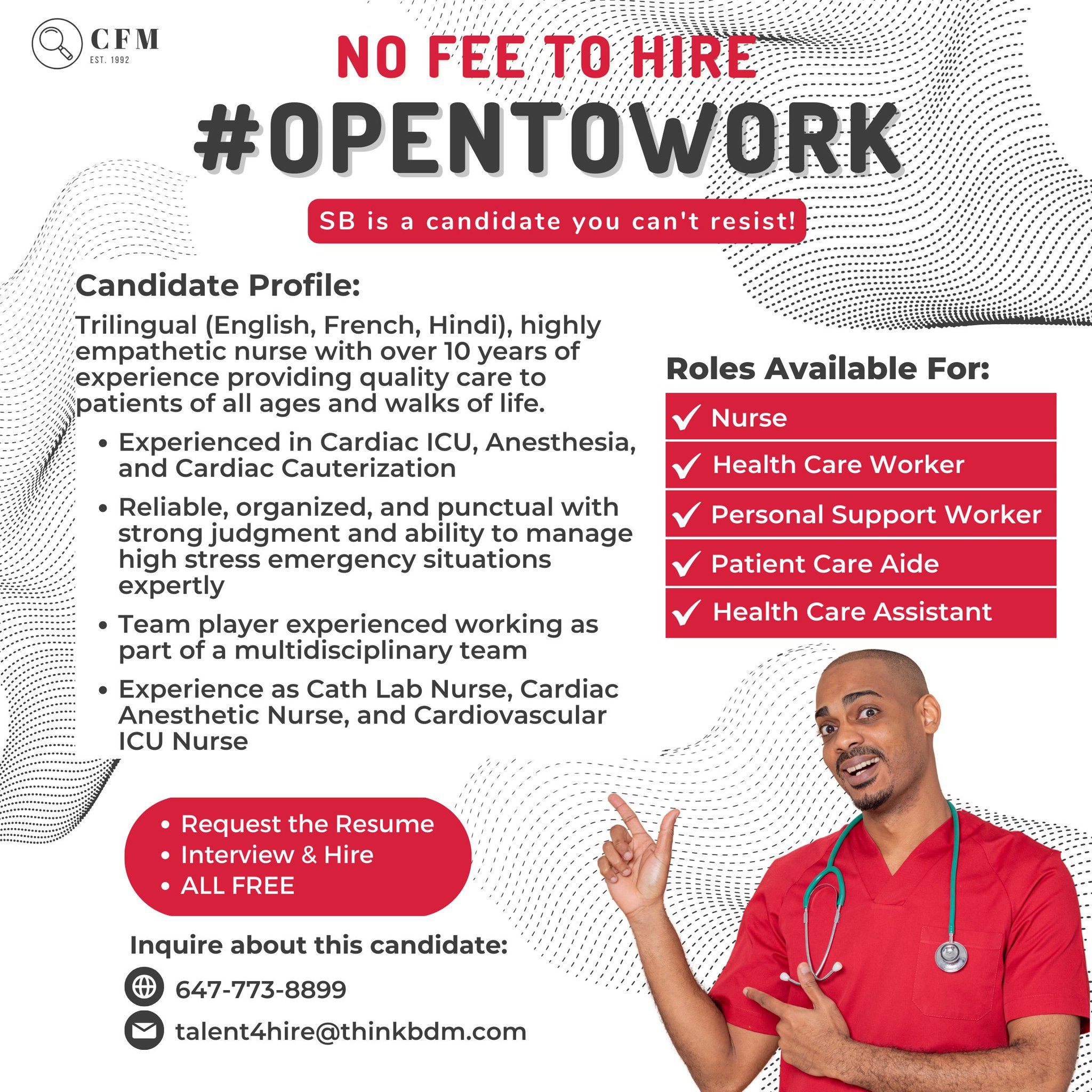 CFM Talent4Hire on Twitter "SB is OpentoWork Canadawide. HireTalent with CFM Service. No