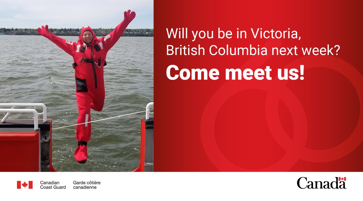 CoastGuardCAN's tweet photo. News from #BritishColumbia: Save the date! Join us on June 11th at our Victoria Base to celebrate #CCGAt60 & #CoastGuardDays! We will have demonstrations, tours of a ship, plus fun and games for the whole family. It’s your chance to learn about what we do and how we do it! https://t.co/KqvN3akpdS