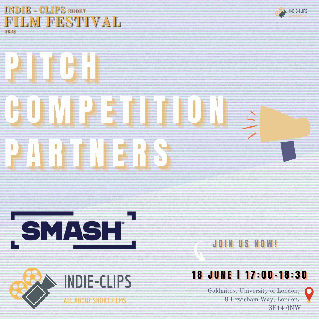 MySmashMedia's tweet photo. We are very pleased to be part of the judging panel of Indie Clips #PitchCompetition - deadline 9th June.
To submit please visit https://t.co/GdcuDhds9b #filmandtv #creativestartup #newideas #SMASHPitchProtector #mysmashmedia https://t.co/7AGCuzAjqS