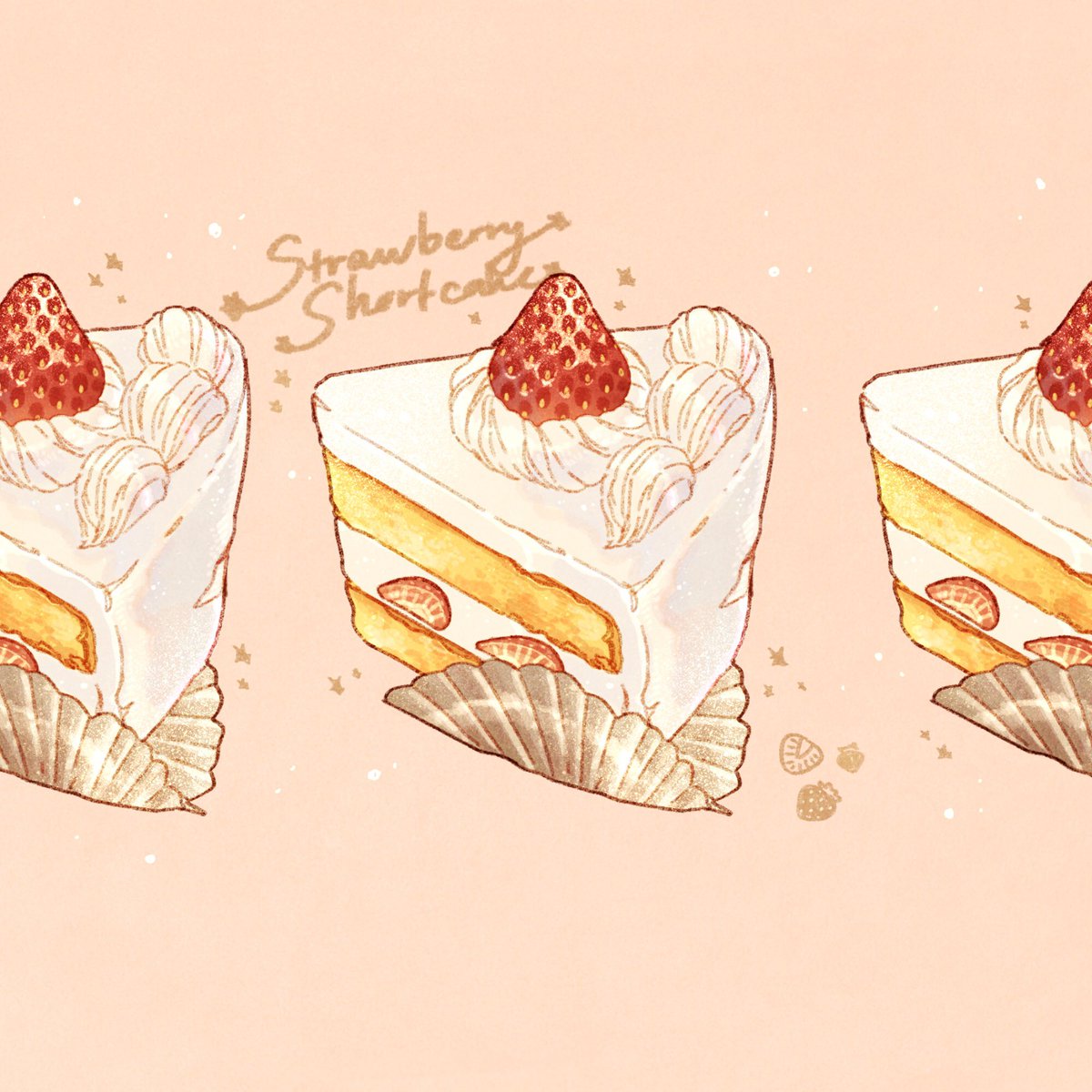 「🍰🍰🍰 」|nao 🍞🍳のイラスト