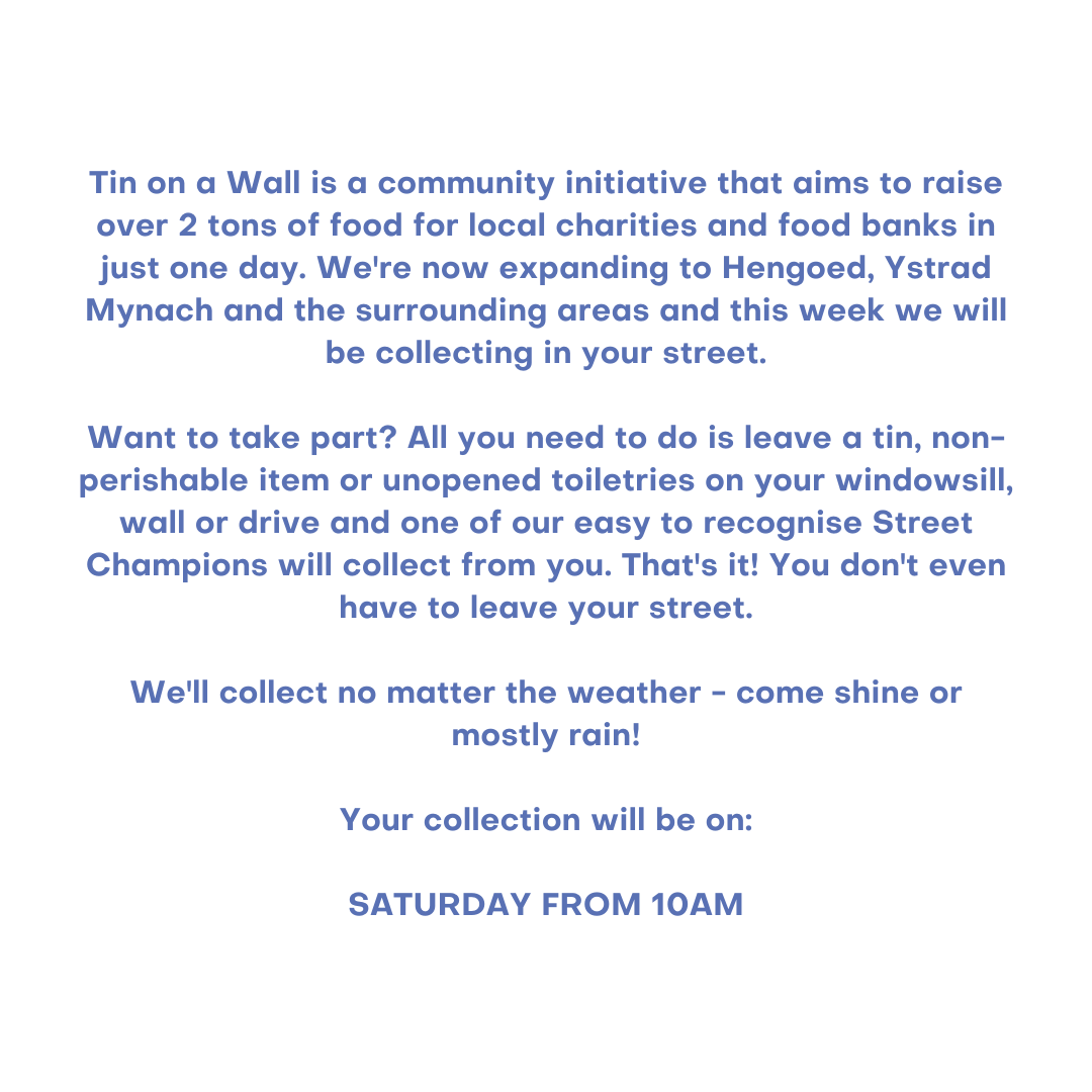 With the cost-of-living spiralling, every little helps.

Cambrian Connect are proud to sponsor #tinonawall in #Gwent