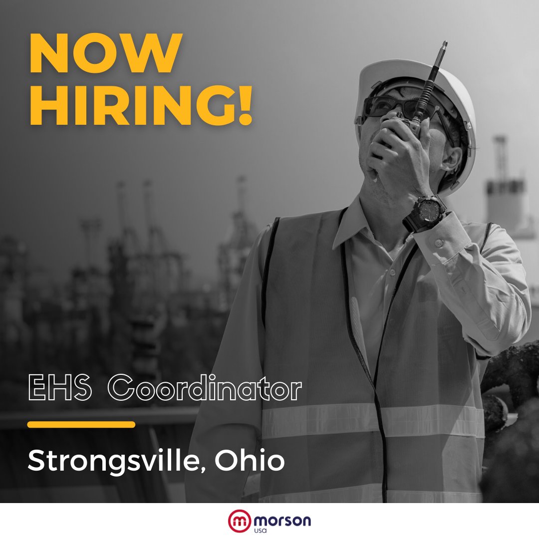 📣 NOW HIRING 📣

We are looking to hire a full-time EHS Coordinator based in Strongsville, Ohio. 

If you're interested in learning more about this great opportunity, visit: bit.ly/3yMjU9H

#technicalrecruiters #technicalrecruiter #ehscoordinator #coordinator