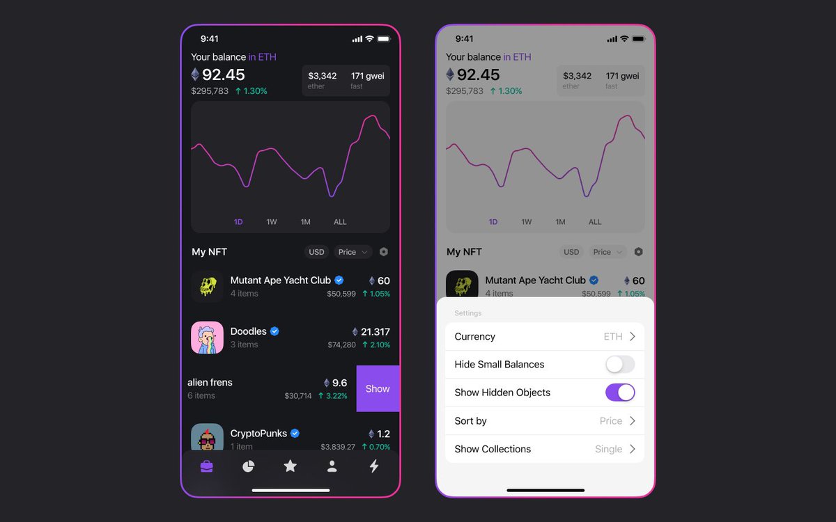 👁️ Push notifications now work on Android devices. 

🧬 The next upcoming features are filtering and sorting collections. Some items could kill the proper view of your portfolio and make tracking senseless. Filtering will allow you to hide and exclude them from counting.

LFG!
