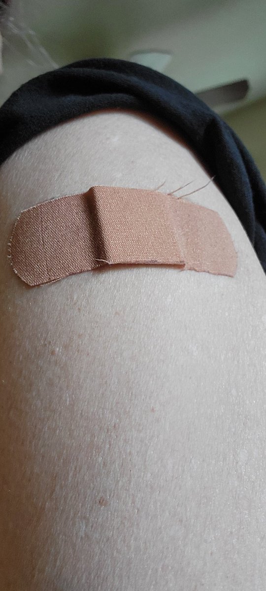 victherose's tweet photo. Double Boosted! #vaccinatedaf  just a sore arm, otherwise fine!#Booster #vaccine  #COVID19 https://t.co/fRJFnMvcud