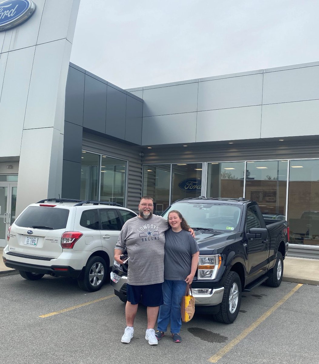Congrats to Josh and Trudy on their '22 F-150. Thank you for trusting us with your purchase! #FordFAMILY