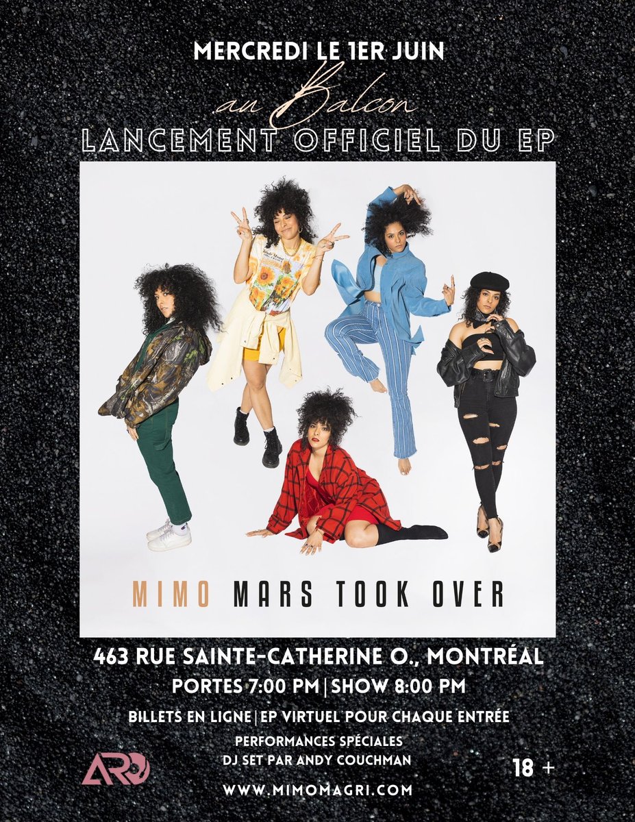 MimoMagri's tweet photo. Montreal, pull up on meeeeee!
Demain, @LeBalcon toi pis moi ♥️ #eprelease #showgirl #newmusic #sheraps #shesings #mtlartist #nykid https://t.co/nAKzEw6Dp7