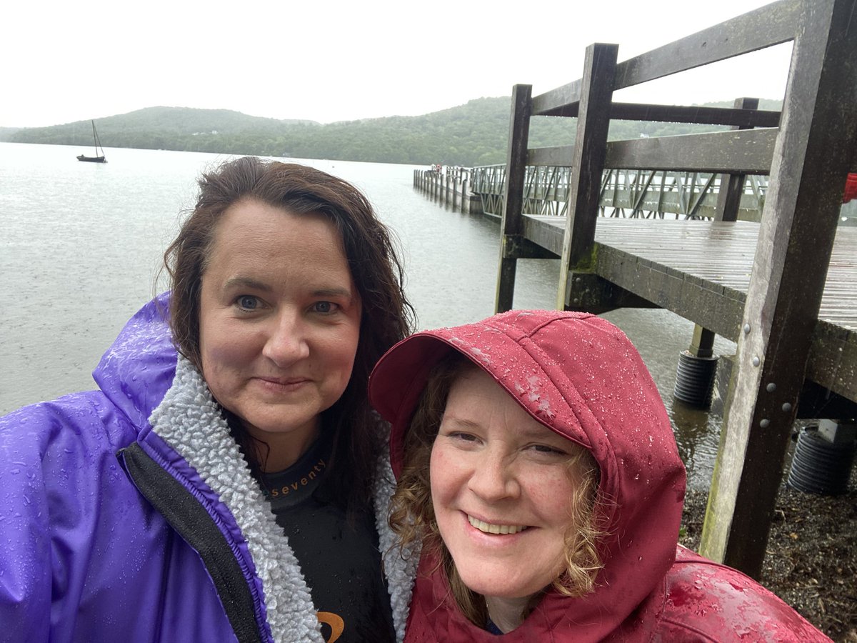 Partnership working <a href="/lakesfoundation/">Lake District Foundation</a> style with quick post meeting swim in #windermere connected to the place we help care for #LakeDistrict 💚