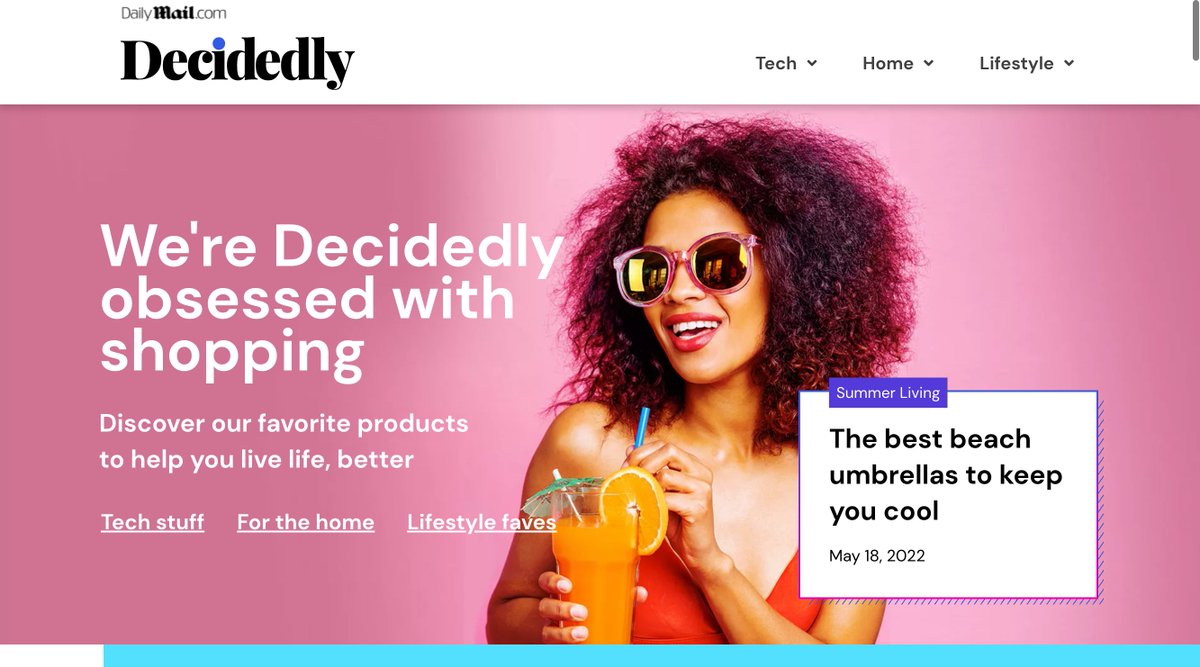 thegabecarey's tweet photo. Today we launched Decidedly, a new product recommendations site hosted on Daily Mail (but independent of Daily Mail's editorial unit) featuring the best in tech, gaming, home, and lifestyle. https://t.co/pcJvo6owWj