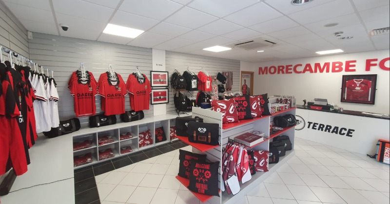 Morecambe fc club shop sales